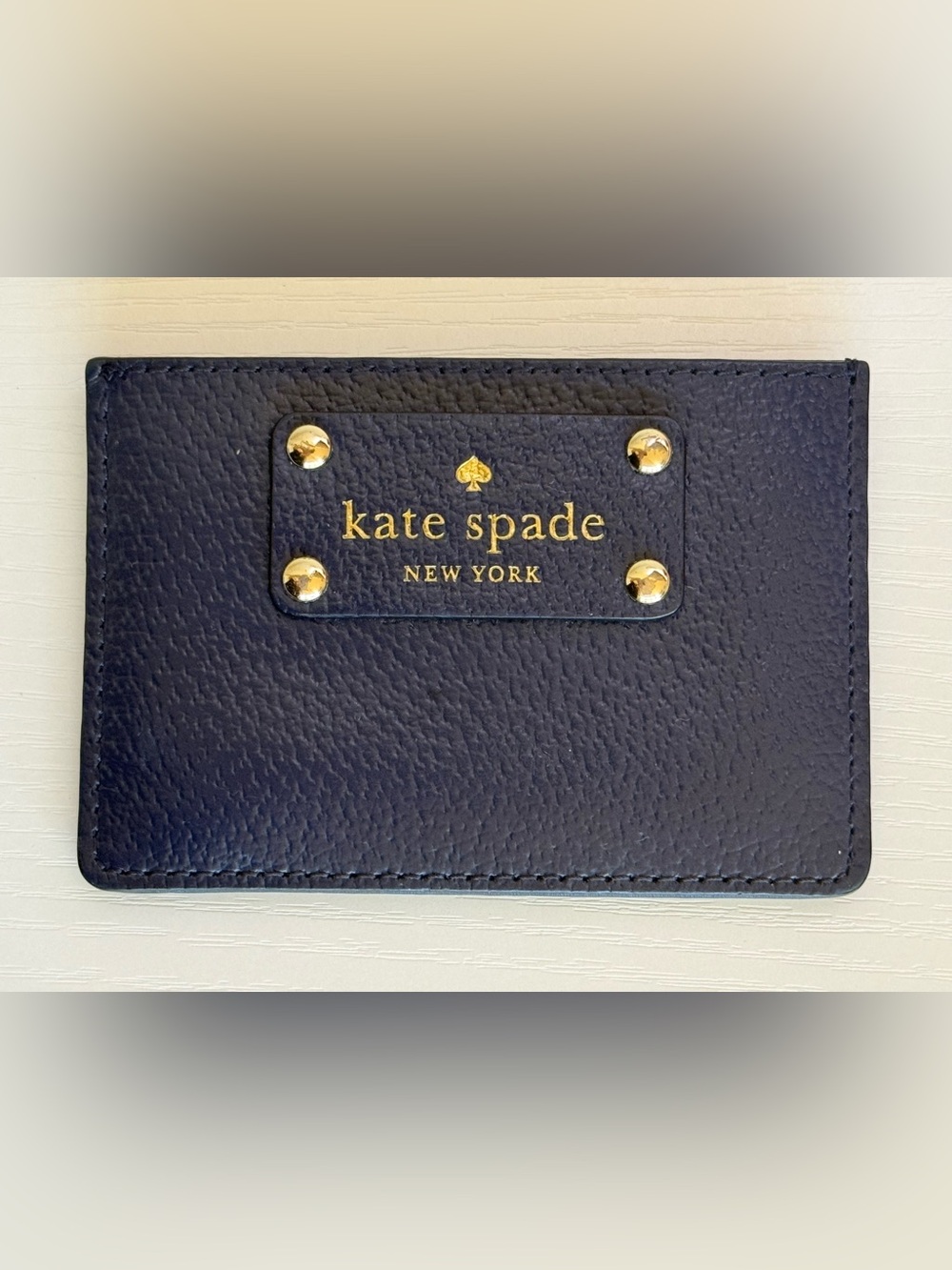 Kate Spade Navy Blue Leather Card Holder